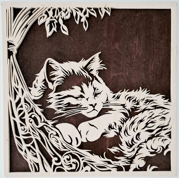 Wandbild Katze schlafend